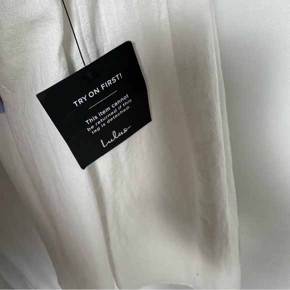 Lulus I’ve Got Love White Off-the-Shoulder Midi Dress NWT size Small - Picture 9 of 15